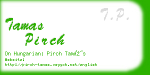 tamas pirch business card